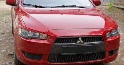 549 р. Реснички на фары RA Mitsubishi Lancer 10 CY седан рестайлинг (2011-2017) (Неокрашенные)  с доставкой в г. Воронеж. Увеличить фотографию 4