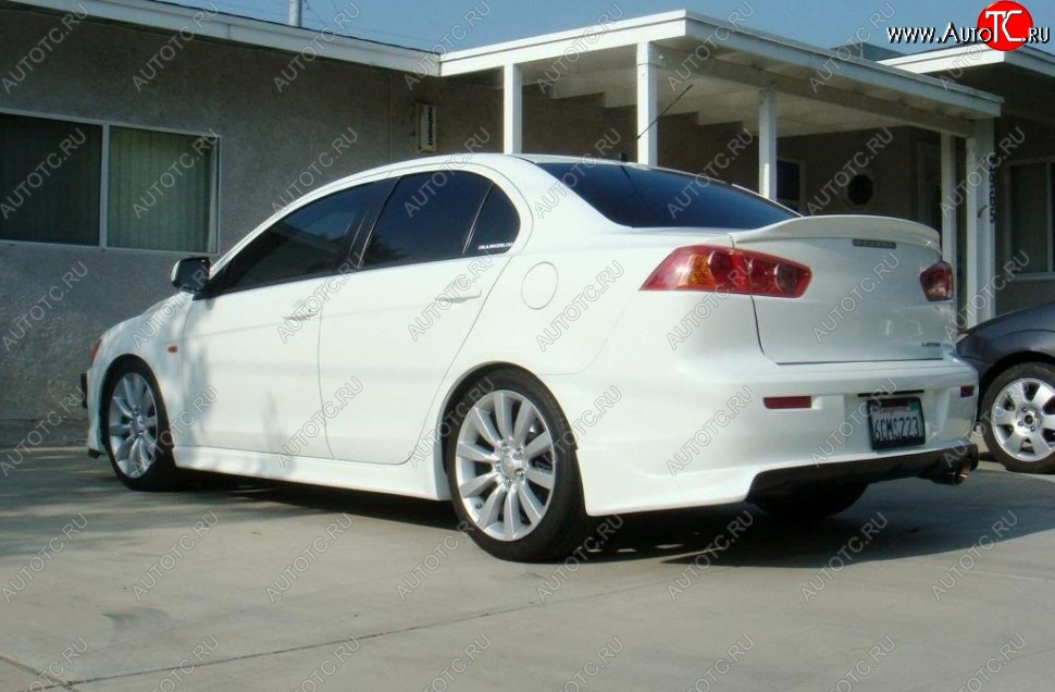 4 149 р. Лип спойлер DUCKBILL Mitsubishi Lancer 10 CY седан дорестайлинг (2007-2010) (Неокрашенный)  с доставкой в г. Воронеж