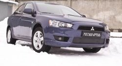 999 р. Зимняя заглушка решетки переднего бампера РА Mitsubishi Lancer 10 CY седан дорестайлинг (2007-2010)  с доставкой в г. Воронеж. Увеличить фотографию 3