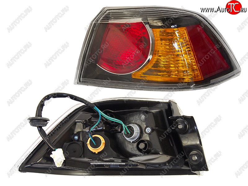2 859 р. Правый задний фонарь SAT (черный) Mitsubishi Lancer 10 CY седан дорестайлинг (2007-2010)  с доставкой в г. Воронеж
