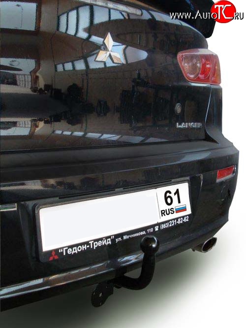 6 899 р. Фаркоп Лидер Плюс Mitsubishi Lancer 10 CY седан дорестайлинг (2007-2010) (Без электропакета)  с доставкой в г. Воронеж
