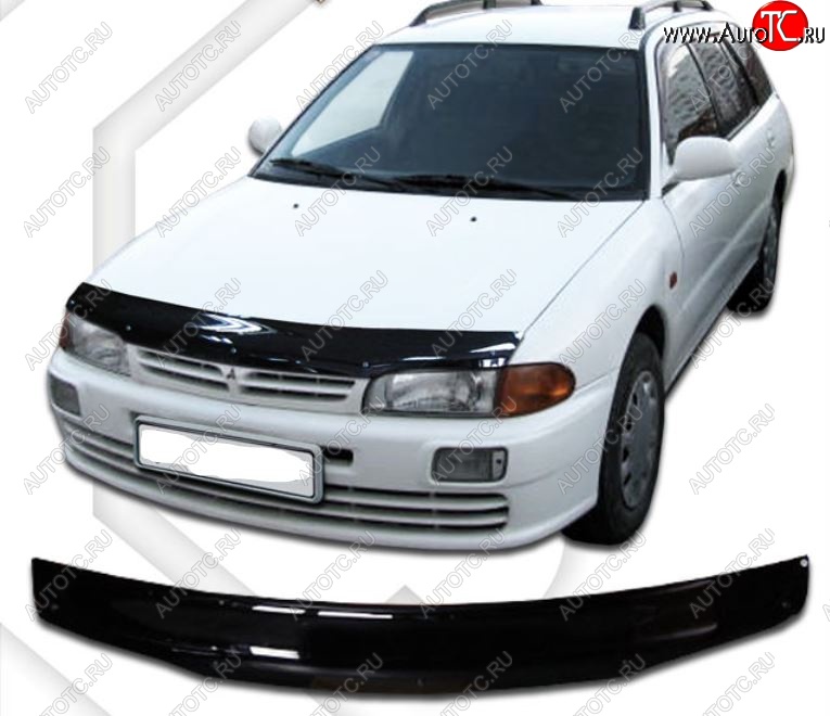 1 999 р. Дефлектор капота CA-Plastic  Mitsubishi Libero (1992-1995)  дорестайлинг (Classic черный, Без надписи)  с доставкой в г. Воронеж