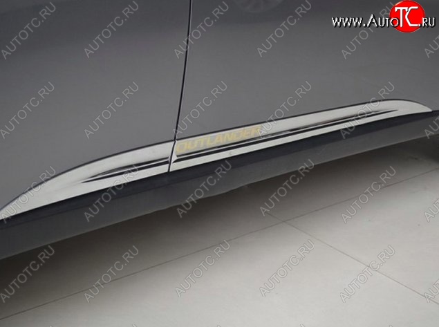 11 449 р. Молдинги CT Mitsubishi Outlander GF 2-ой рестайлинг (2015-2018) (Неокрашенные)  с доставкой в г. Воронеж