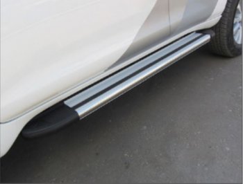 21 999 р. Порожки для ног Arbori Luxe Silver  Mitsubishi Outlander  GF (2015-2018) 2-ой рестайлинг  с доставкой в г. Воронеж. Увеличить фотографию 2