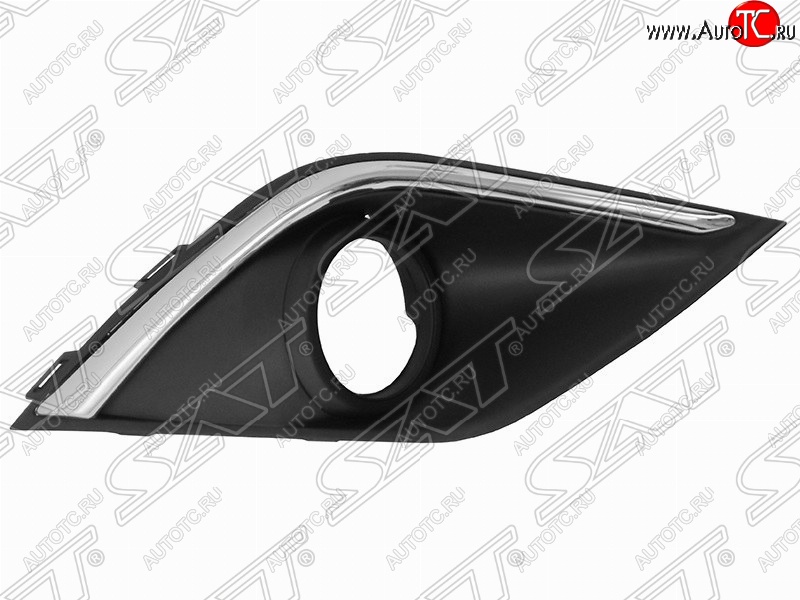 679 р. Правая оправа противотуманной фары SAT (хром)  Mitsubishi Outlander  GF (2015-2018) 2-ой рестайлинг  с доставкой в г. Воронеж