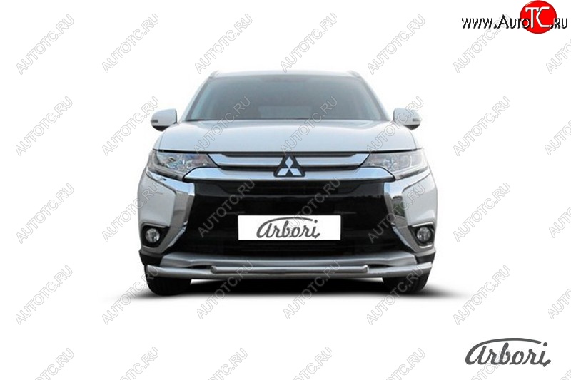 17 909 р. Защита переднего бампера d57/d42 двойная Arbori  Mitsubishi Outlander  GF (2015-2018) 2-ой рестайлинг  с доставкой в г. Воронеж