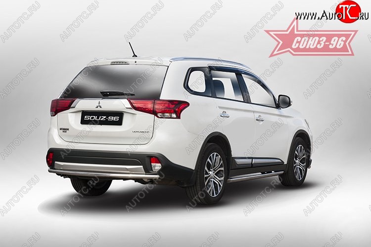 9 404 р. Защита заднего бампера Souz-96 (d42) Mitsubishi Outlander GF 2-ой рестайлинг (2015-2018)  с доставкой в г. Воронеж