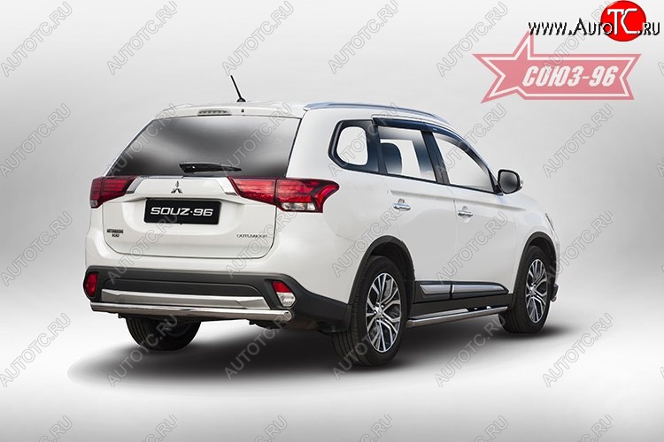 11 249 р. Защита заднего бампера Souz-96 (d60) Mitsubishi Outlander GF 2-ой рестайлинг (2015-2018)  с доставкой в г. Воронеж