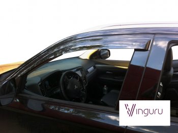 2 899 р. Дефлекторы окон Vinguru Mitsubishi Outlander GF 2-ой рестайлинг (2015-2018)  с доставкой в г. Воронеж. Увеличить фотографию 2