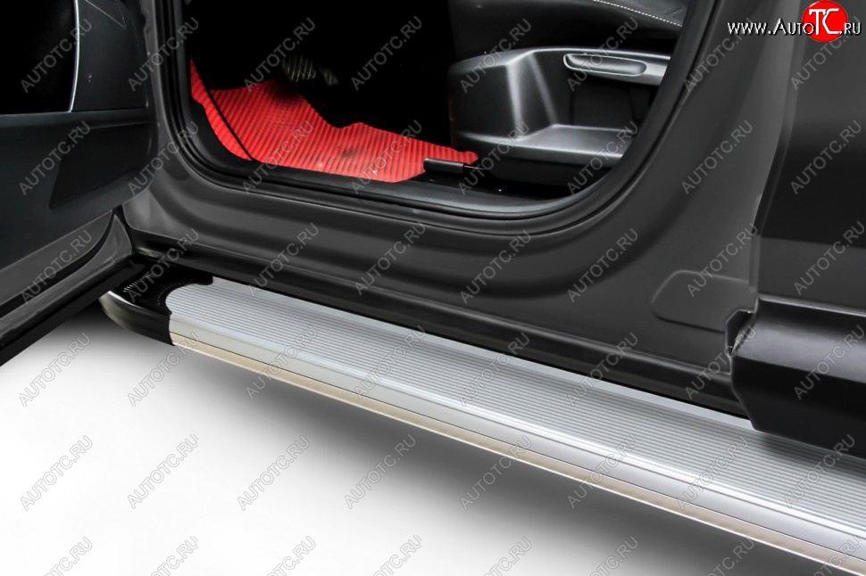 13 349 р. Порожки для ног Slitkoff Optima  Mitsubishi Outlander  CW0W (2005-2012) дорестайлинг, рестайлинг (Silver)  с доставкой в г. Воронеж