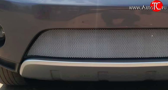 2 899 р. Сетка на бампер Russtal (хром) Mitsubishi Outlander XL (CW)  дорестайлинг (2005-2009)  с доставкой в г. Воронеж