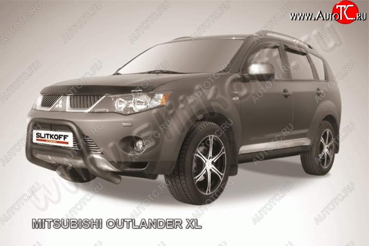 16 899 р. Кенгурятник d57 низкий Mitsubishi Outlander XL (CW)  дорестайлинг (2005-2009) (Цвет: серебристый)  с доставкой в г. Воронеж