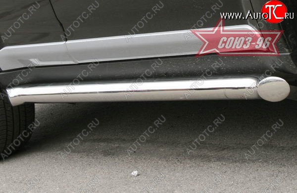 14 129 р. Защита порогов Souz-96 (d76) Mitsubishi Outlander XL (CW)  дорестайлинг (2005-2009)  с доставкой в г. Воронеж