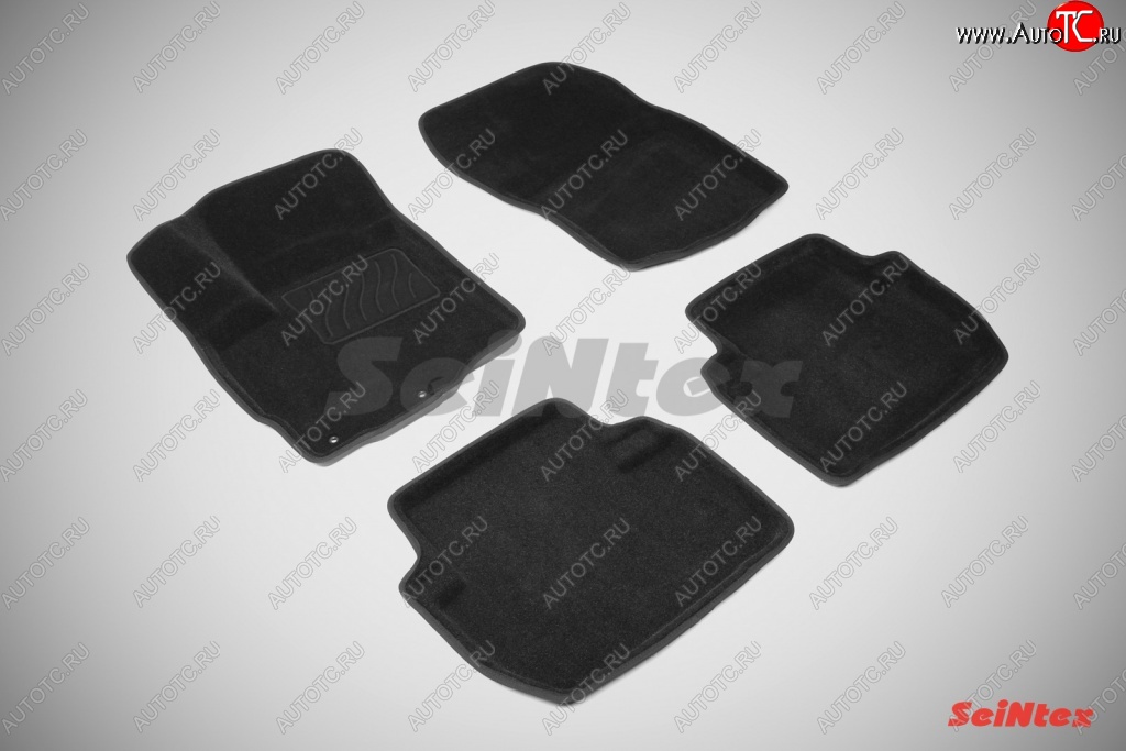5 449 р. Износостойкие коврики в салон 3D MITSUBISHI OUTLANDER II черны (компл) Mitsubishi Outlander XL (CW)  дорестайлинг (2005-2009)  с доставкой в г. Воронеж