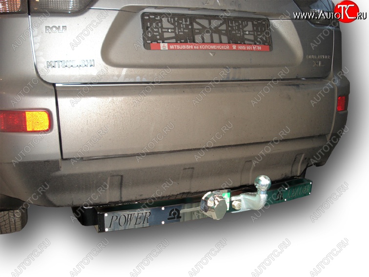 12 349 р. Фаркоп Лидер Плюс (съемный шар тип F, с нержавеющей пластиной) Mitsubishi Outlander XL (CW)  дорестайлинг (2005-2009) (Без электропакета)  с доставкой в г. Воронеж