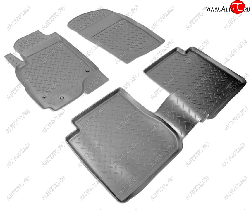2 359 р. Комплект ковриков в салон Norplast Unidec  Mitsubishi Outlander  CU (2003-2009) (Цвет: черный)  с доставкой в г. Воронеж
