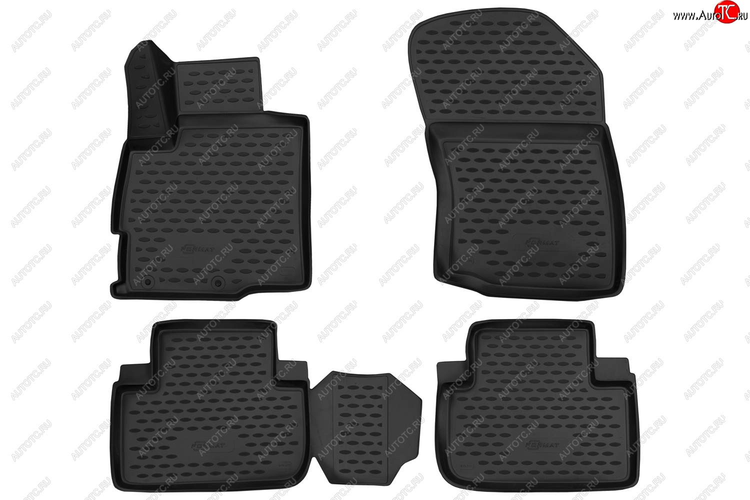 5 399 р. Комплект 3D ковриков в салон с повышенной износостойкостью (2WD) Format Mitsubishi Outlander GF дорестайлинг (2012-2014)  с доставкой в г. Воронеж