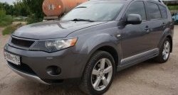1 949 р. Реснички на фары (рестайлинг) Sport Mitsubishi Outlander XL (CW)  рестайлинг (2010-2013) (Неокрашенные)  с доставкой в г. Воронеж. Увеличить фотографию 3