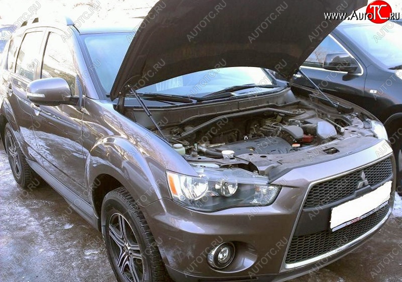 2 199 р. Газовые упоры капота Berkut Mitsubishi Outlander XL (CW)  рестайлинг (2010-2013)  с доставкой в г. Воронеж