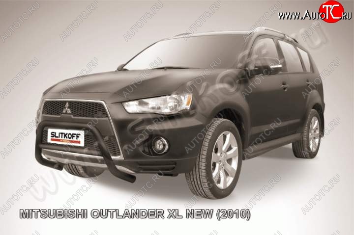 16 899 р. Кенгурятник d57 низкий Mitsubishi Outlander XL (CW)  рестайлинг (2010-2013) (Цвет: серебристый)  с доставкой в г. Воронеж