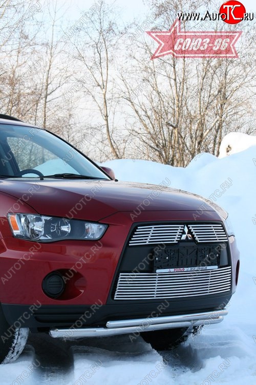 15 659 р. Защита переднего бампера двойная Souz-96 (d460/42) Mitsubishi Outlander XL (CW)  рестайлинг (2010-2013)  с доставкой в г. Воронеж