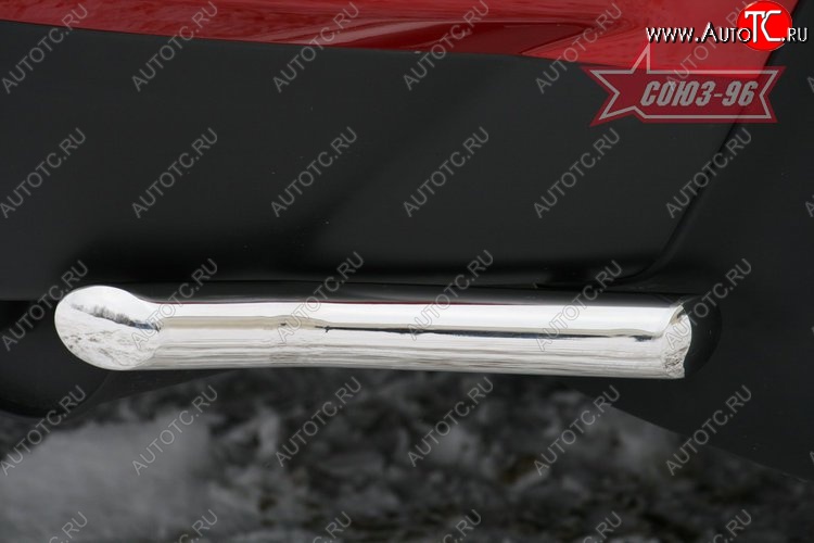 6 479 р. Защита заднего бампера из боковых уголков Souz-96 (d76) Mitsubishi Outlander XL (CW)  рестайлинг (2010-2013)  с доставкой в г. Воронеж