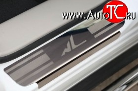 2 834 р. Комплект накладок на порожки автомобиля Novline Mitsubishi Outlander XL (CW)  рестайлинг (2010-2013)  с доставкой в г. Воронеж
