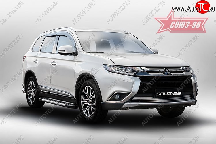 3 959 р. Декоративный элемент воздухозаборника Souz-96 (d10) Mitsubishi Outlander GF 2-ой рестайлинг (2015-2018)  с доставкой в г. Воронеж