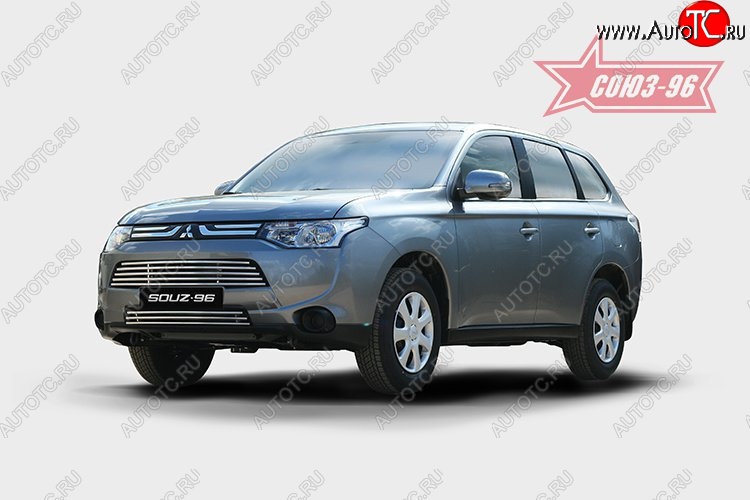 9 899 р. Декоративные элементы воздухозаборника Souz-96 (d16) Mitsubishi Outlander GF дорестайлинг (2012-2014)  с доставкой в г. Воронеж