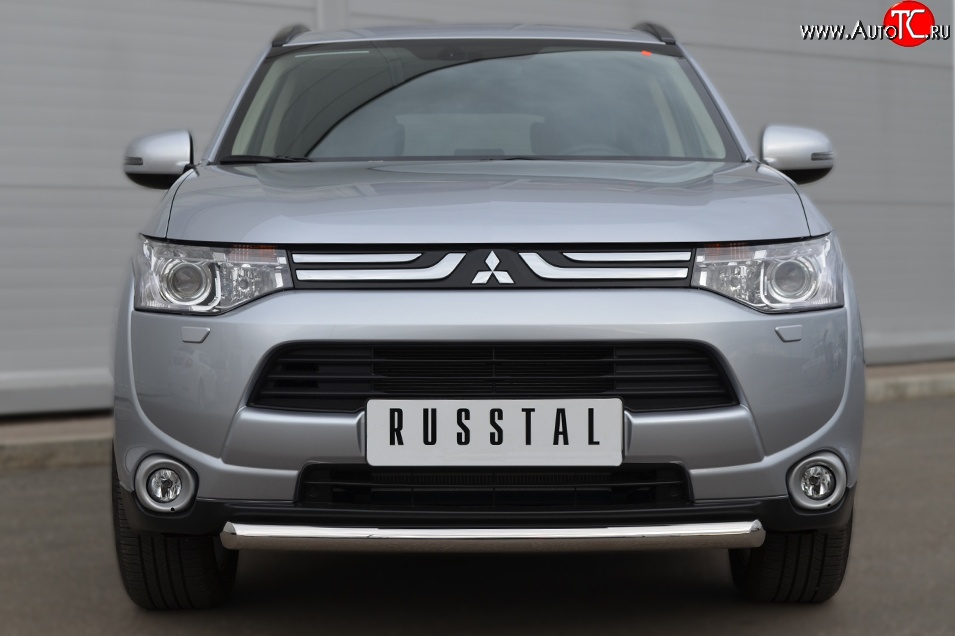 13 999 р. Одинарная защита переднего бампера диаметром 63 мм SLITKOFF Mitsubishi Outlander GF дорестайлинг (2012-2014)  с доставкой в г. Воронеж