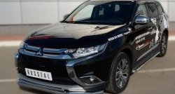 14 549 р. Одинарная защита переднего бампера диаметром 63 мм SLITKOFF Mitsubishi Outlander GF 2-ой рестайлинг (2015-2018)  с доставкой в г. Воронеж. Увеличить фотографию 3