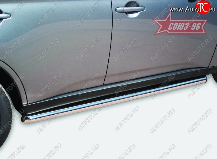 10 394 р. Защита порогов Souz-96 (d60) Mitsubishi Outlander GF дорестайлинг (2012-2014)  с доставкой в г. Воронеж