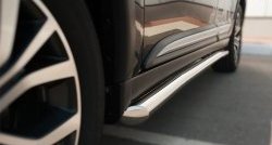 52 999 р. Защита порогов из круглой трубы диаметром 63 мм (рестайлинг) Russtal Mitsubishi Outlander GF 2-ой рестайлинг (2015-2018) (Защита порогов с со скосами на торцах (вариант 1))  с доставкой в г. Воронеж. Увеличить фотографию 3