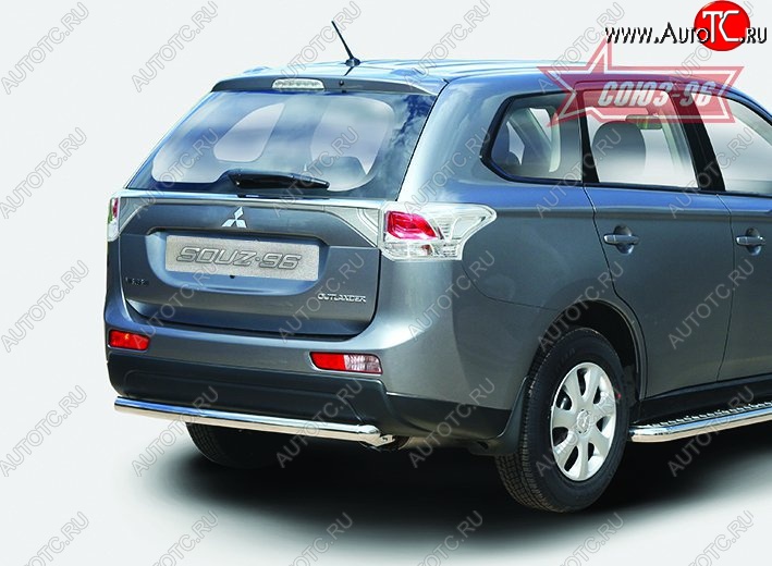 10 619 р. Одинарная защита заднего бампера d60 Souz-96 Mitsubishi Outlander GF дорестайлинг (2012-2014)  с доставкой в г. Воронеж