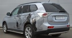 11 599 р. Защита заднего бампера (Ø75x42 мм, нержавейка) Russtal Mitsubishi Outlander GF дорестайлинг (2012-2014)  с доставкой в г. Воронеж. Увеличить фотографию 4