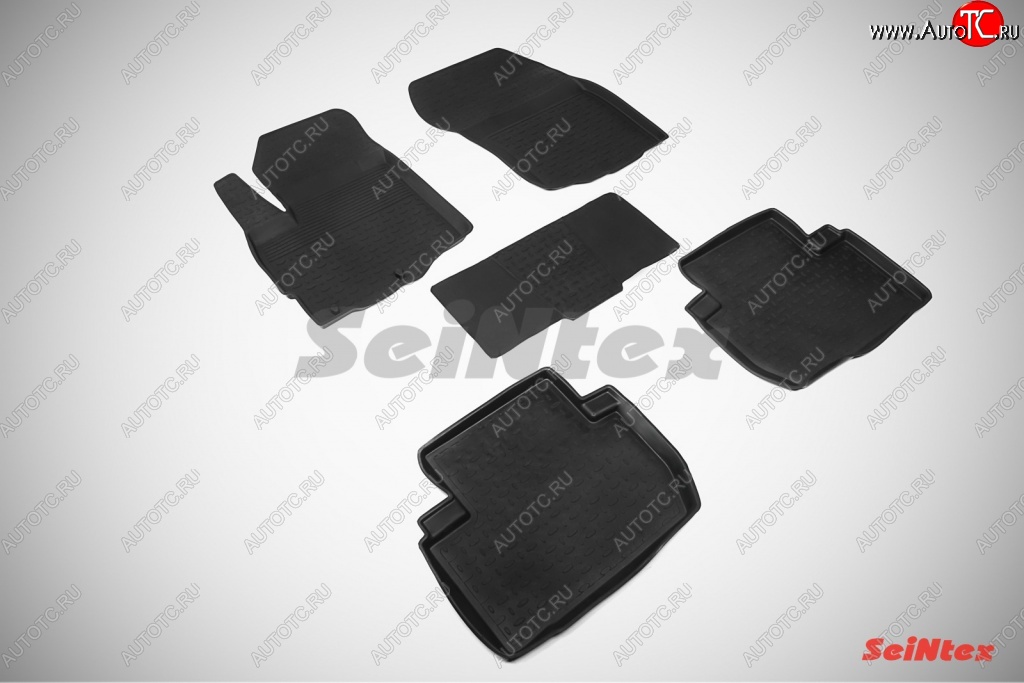 3 099 р. Износостойкие коврики в салон с высоким бортом SeiNtex Premium 4 шт. (резина) Mitsubishi Outlander GF дорестайлинг (2012-2014)  с доставкой в г. Воронеж
