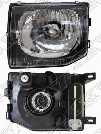 Левая фара передняя SAT Mitsubishi Pajero ( 2 V30/V40,  2 V20) (1997-1999) рестайлинг