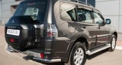 11 999 р. Защита заднего бампера (Ø63 мм уголки, нержавейка) SLITKOFF Mitsubishi Pajero 4 V90 2-ой рестайлинг (2014-2020)  с доставкой в г. Воронеж. Увеличить фотографию 4