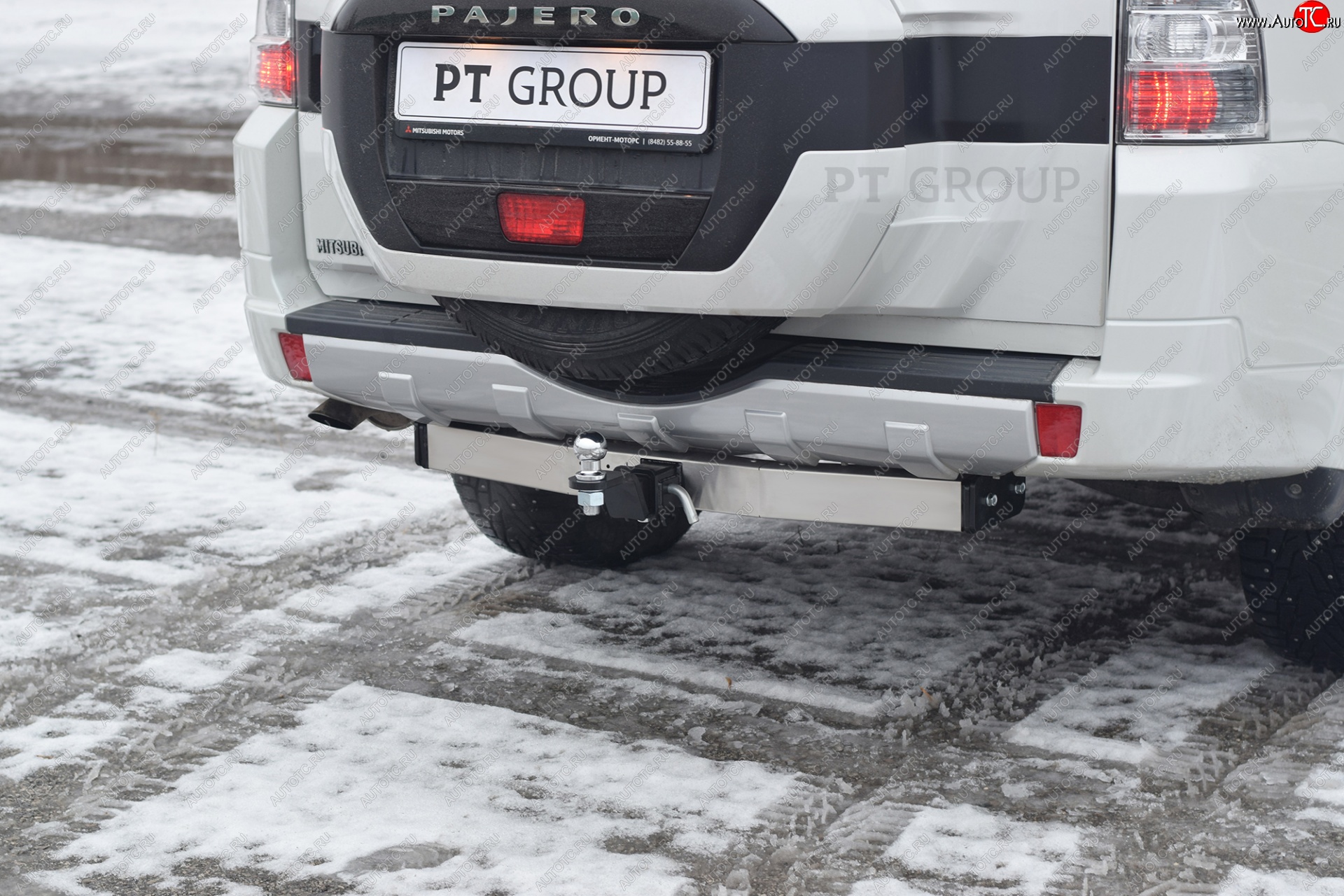 19 689 р. Фаркоп Petroil Tuning (съемный квадрат)  Mitsubishi Pajero  4 V90 (2014-2020) 2-ой рестайлинг  с доставкой в г. Воронеж