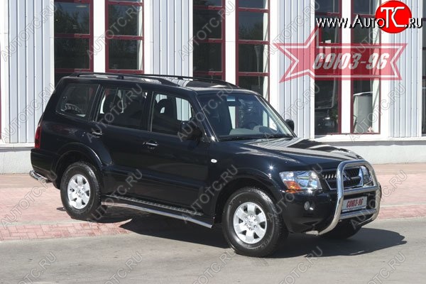 18 359 р. Защита переднего бампера Souz-96 (d76)  Mitsubishi Pajero  3 V70 (1999-2003) дорестайлинг  с доставкой в г. Воронеж