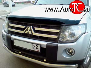 3 689 р. Дефлектор капота NovLine Mitsubishi Pajero 4 V90 дорестайлинг (2006-2011)  с доставкой в г. Воронеж
