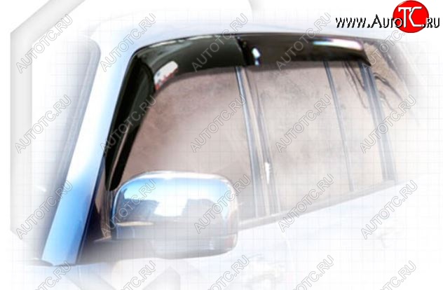 2 159 р. Дефлектора окон CA-Plastiс Mitsubishi Pajero 4 V90 дорестайлинг (2006-2011) (Classic полупрозрачный, Без хром.молдинга)  с доставкой в г. Воронеж