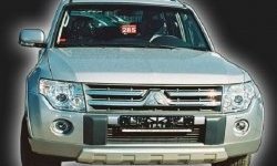 11 549 р. Накладка на передний бампер (Wagon) CT Mitsubishi Pajero 4 V80 дорестайлинг (2006-2011) (Неокрашенная)  с доставкой в г. Воронеж. Увеличить фотографию 2