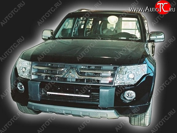 11 549 р. Накладка на передний бампер (Wagon) CT Mitsubishi Pajero 4 V80 дорестайлинг (2006-2011) (Неокрашенная)  с доставкой в г. Воронеж