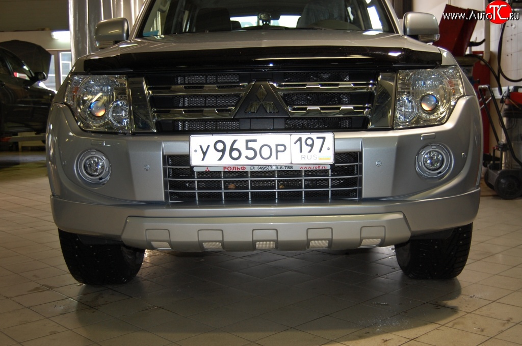 14 399 р. Накладка на передний бампер Sport v2 Mitsubishi Pajero 4 V80 3 дв. 1-ый рестайлинг (2011-2014) (Неокрашенная)  с доставкой в г. Воронеж