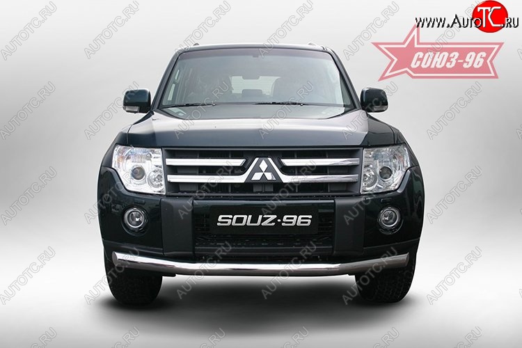 10 799 р. Защита переднего бампера (d76) Souz-96  Mitsubishi Pajero ( 4 V90,  4 V80) (2006-2011) дорестайлинг  с доставкой в г. Воронеж