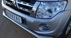 17 599 р. Одинарная защита переднего бампера диаметром 76 мм SLITKOFF  Mitsubishi Pajero ( 4 V90,  4 V80) (2011-2015) 1-ый рестайлинг, 3 дв. 1-ый рестайлинг  с доставкой в г. Воронеж. Увеличить фотографию 2