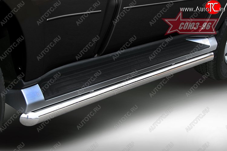 12 149 р. Защита штатных порогов 5-тидверный Souz-96 (d60)  Mitsubishi Pajero  4 V90 (2006-2015) дорестайлинг, 1-ый рестайлинг  с доставкой в г. Воронеж