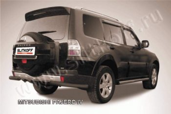 7 999 р. Уголки d76 Mitsubishi Pajero 4 V90 дорестайлинг (2006-2011) (Цвет: серебристый)  с доставкой в г. Воронеж. Увеличить фотографию 1