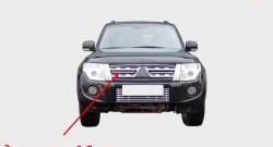 7 379 р. Декоративная вставка в решетку радиатора Souz-96 Mitsubishi Pajero 4 V80 3 дв. 1-ый рестайлинг (2011-2014) (диаметр 10 мм)  с доставкой в г. Воронеж. Увеличить фотографию 2